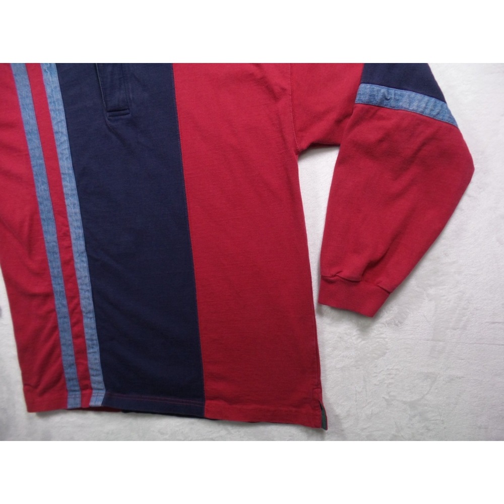 Vintage Robert Bruce Shirt Mens Size Large Red Colorblock Polo Long Sleeve - Picture 5 of 12